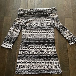 Women’s off shoulder Aztec top